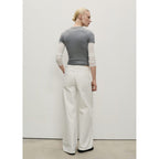 Jean Wideleg Rayures Taille Basse Ceinture