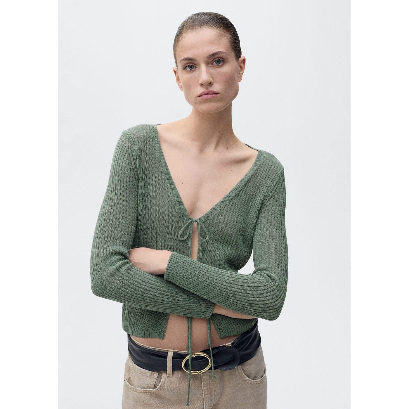 Cardigan Maille Côtelée Ns_x0001_Uds