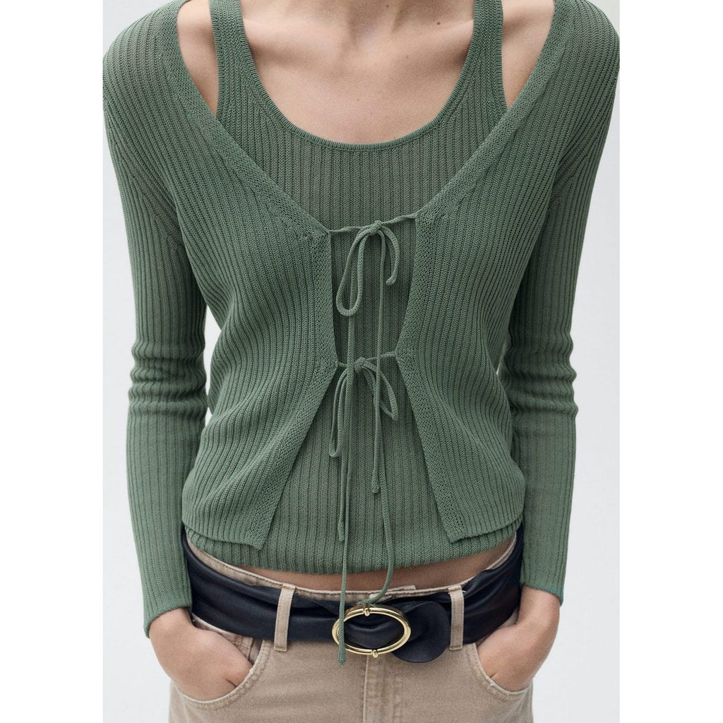Cardigan Maille Côtelée Ns_x0001_Uds