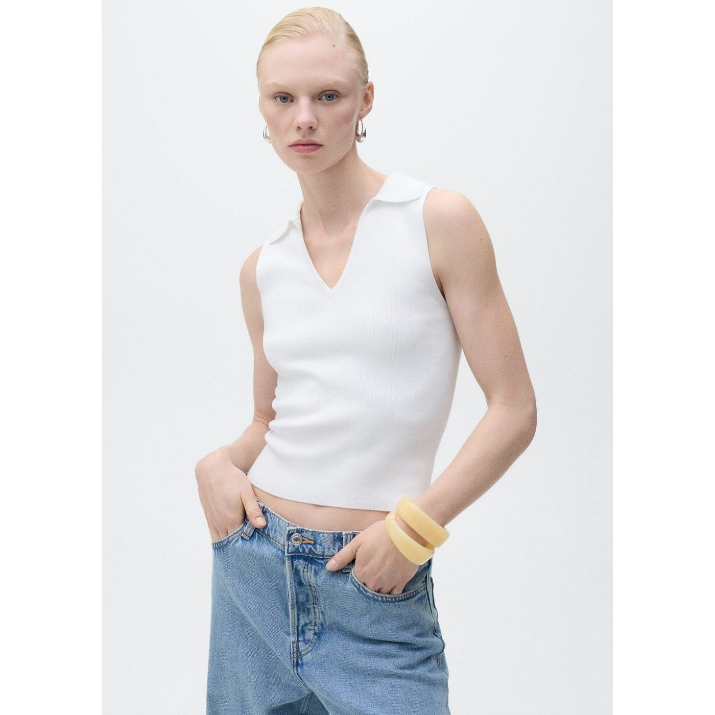 Top Maille Col Polo
