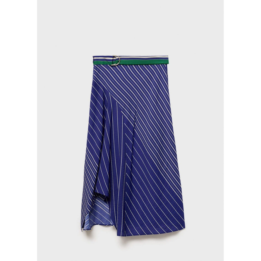 Jupe Midi Rayures Ceinture