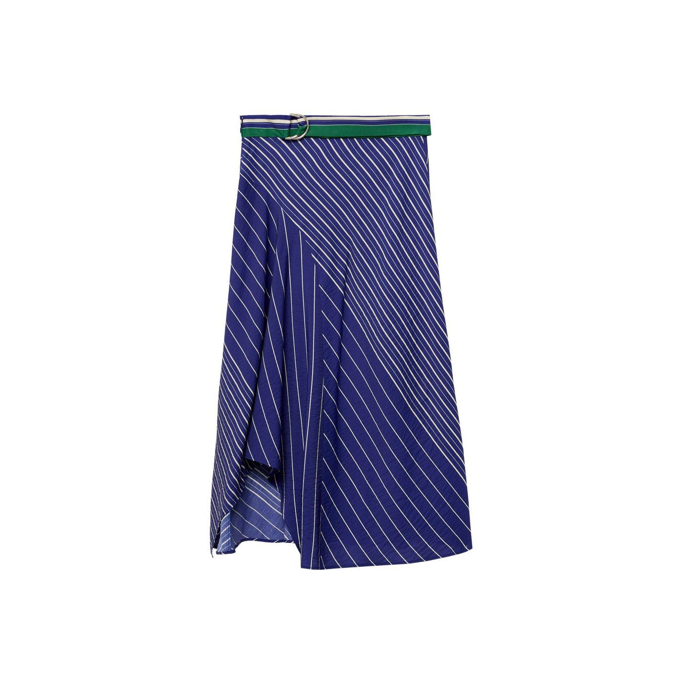 Jupe Midi Rayures Ceinture
