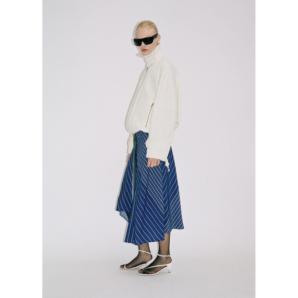 Jupe Midi Rayures Ceinture