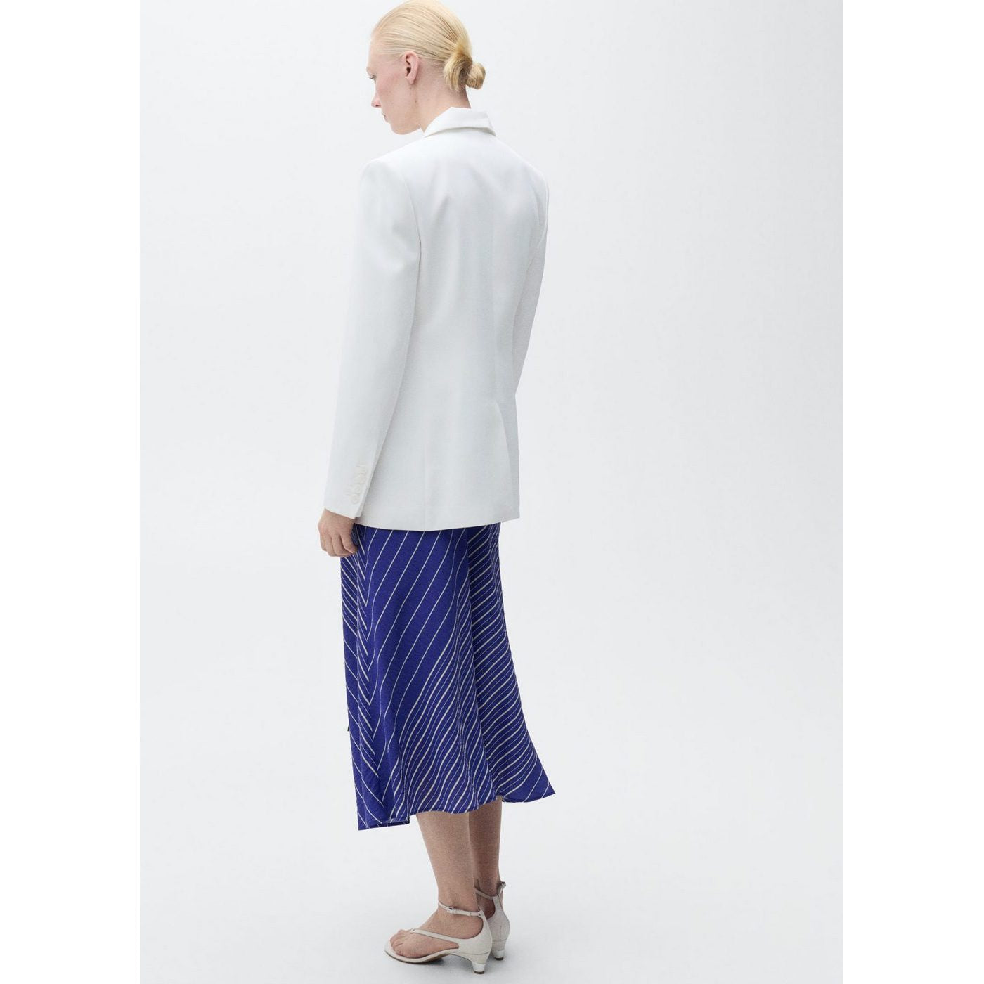 Jupe Midi Rayures Ceinture