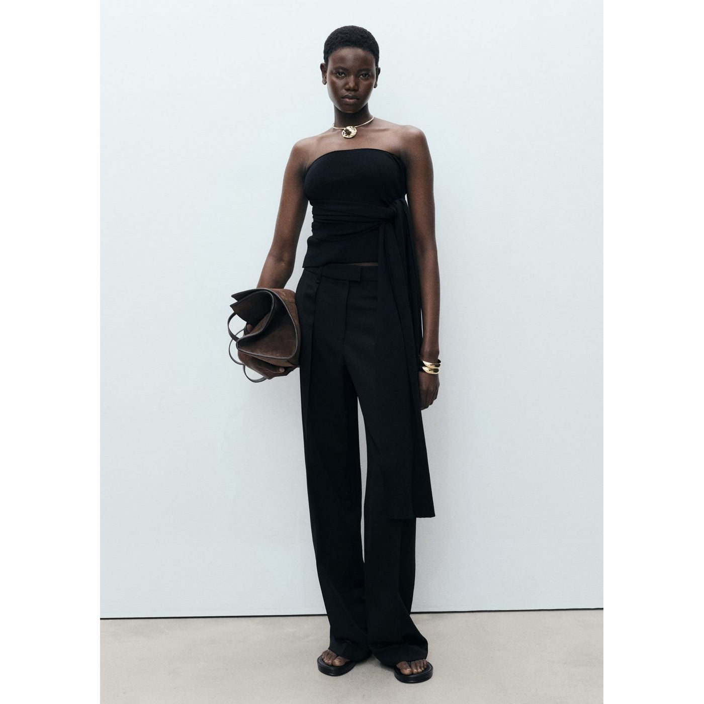 Pantalon Lyocell Droit À Pinces