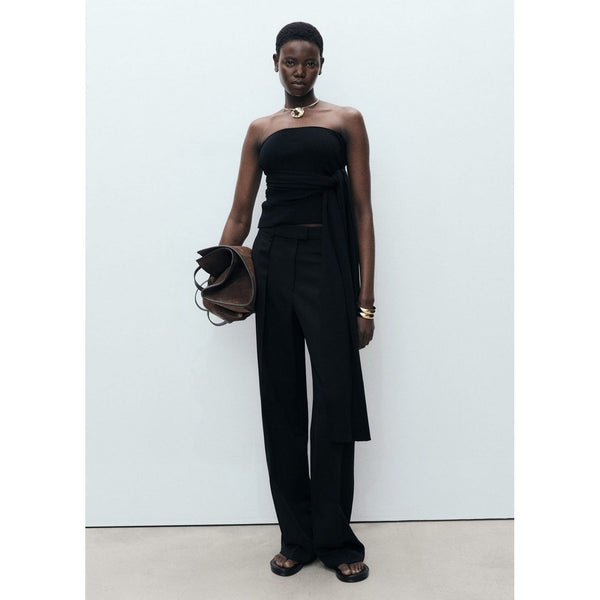 Pantalon Lyocell Droit À Pinces