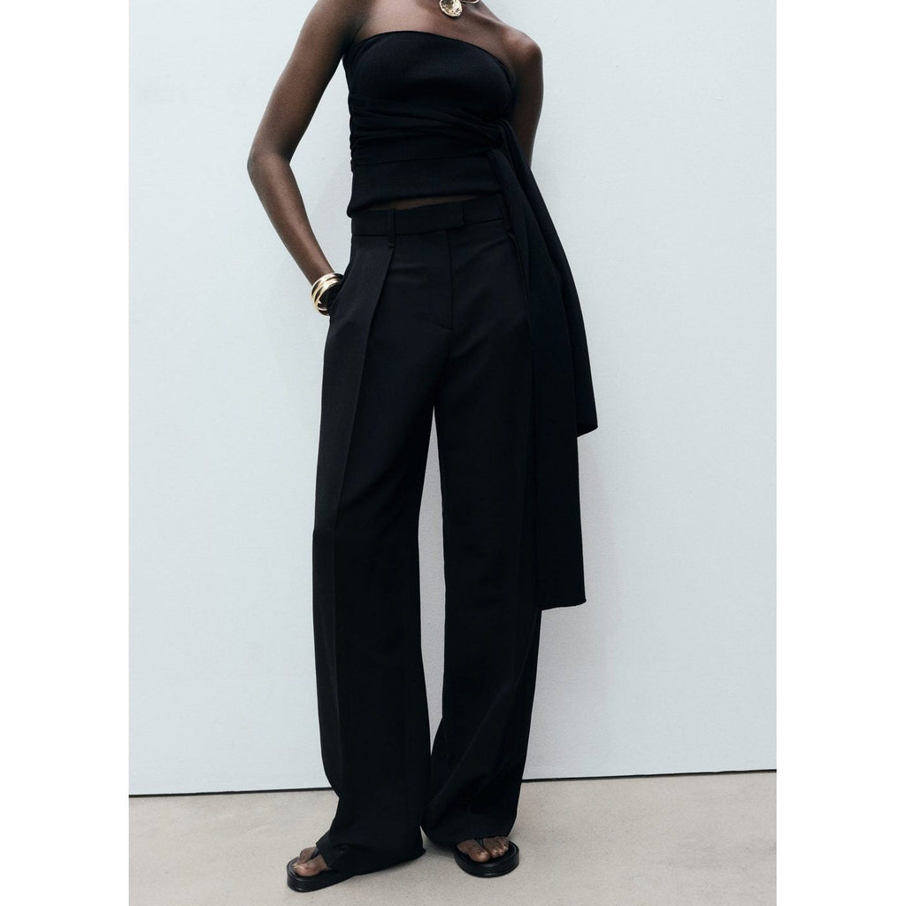 Pantalon Lyocell Droit À Pinces