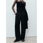 Pantalon Lyocell Droit À Pinces