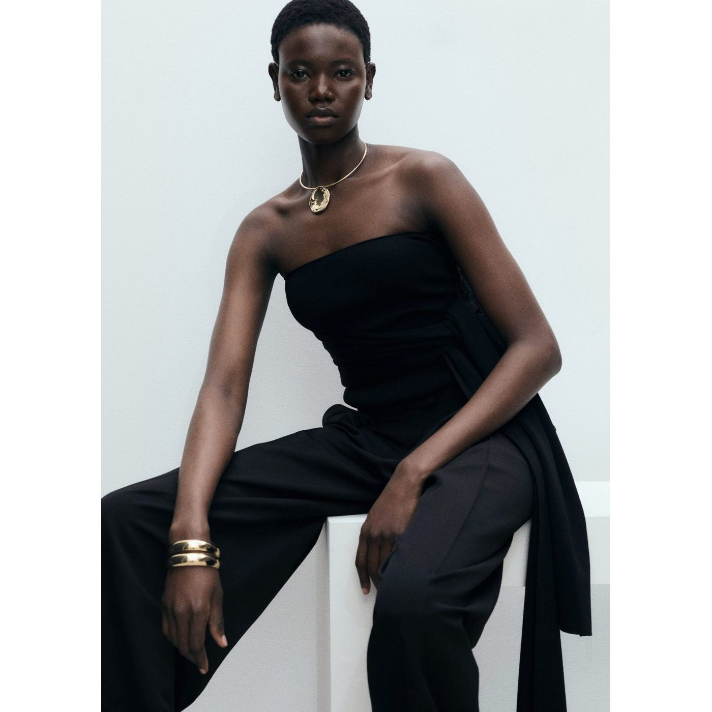 Pantalon Lyocell Droit À Pinces