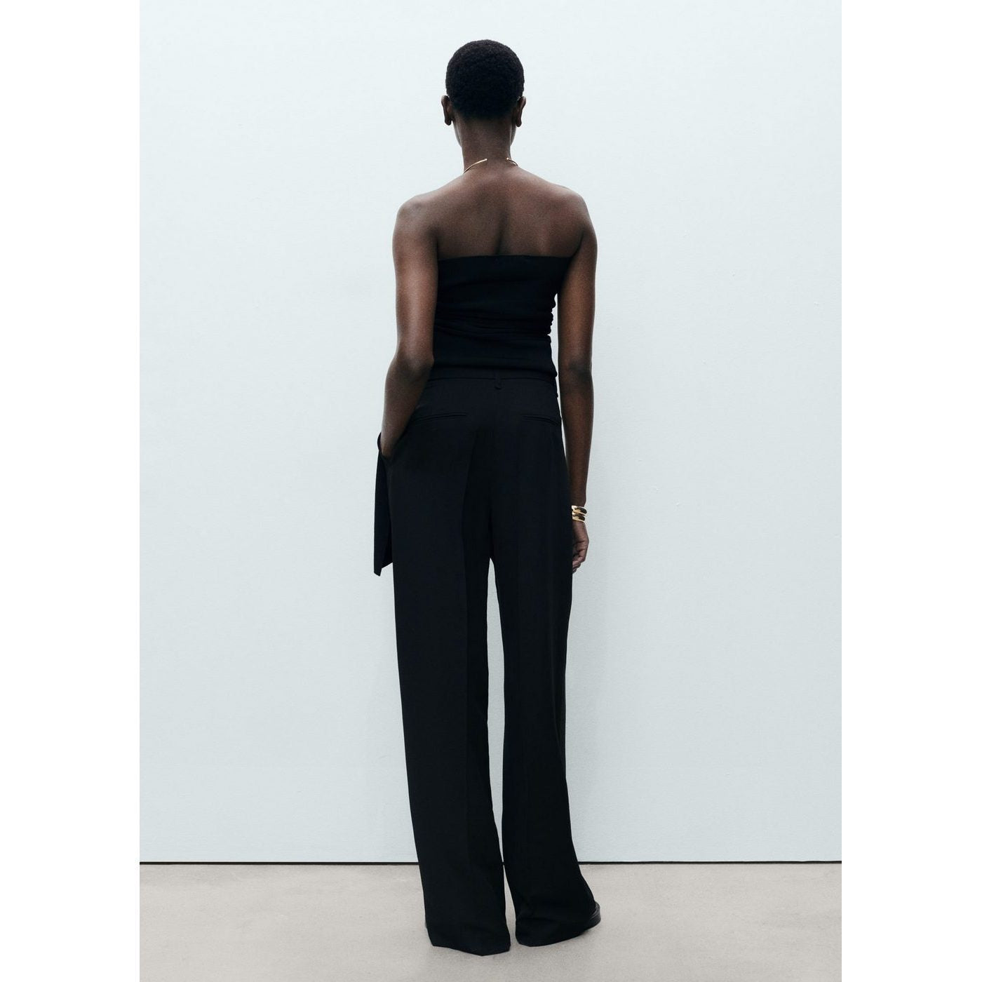 Pantalon Lyocell Droit À Pinces
