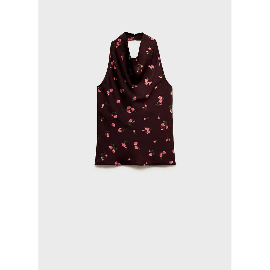 Top Drapé À Fleurs
