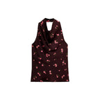 Top Drapé À Fleurs