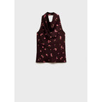 Top Drapé À Fleurs