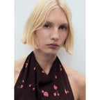 Top Drapé À Fleurs