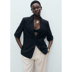 Pantalon Lin Bouton Écaille