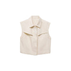 Gilet Effet Denim
