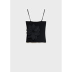 Top En Maille Bretelles Maxi Fleur