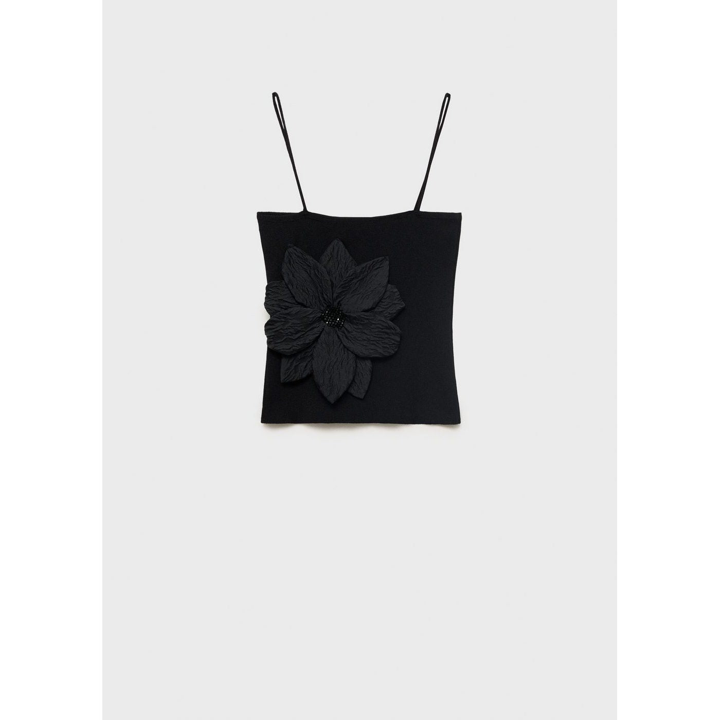 Top En Maille Bretelles Maxi Fleur