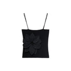 Top En Maille Bretelles Maxi Fleur