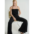 Top En Maille Bretelles Maxi Fleur