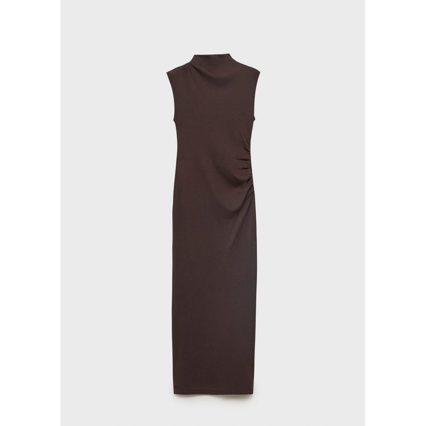 Robe Drapée À Col Montant