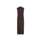 Robe Drapée À Col Montant