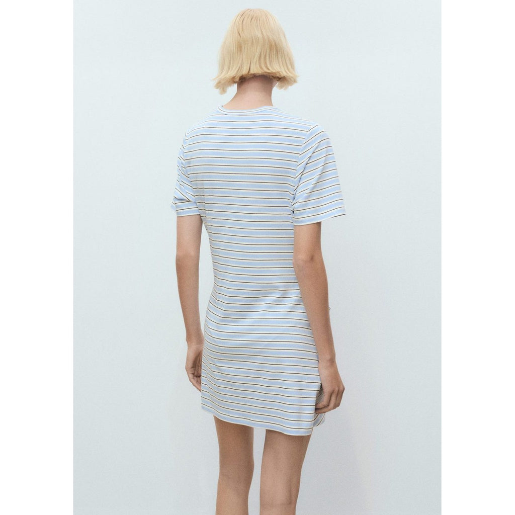 Robe Courte À Rayures