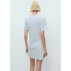 Robe Courte À Rayures