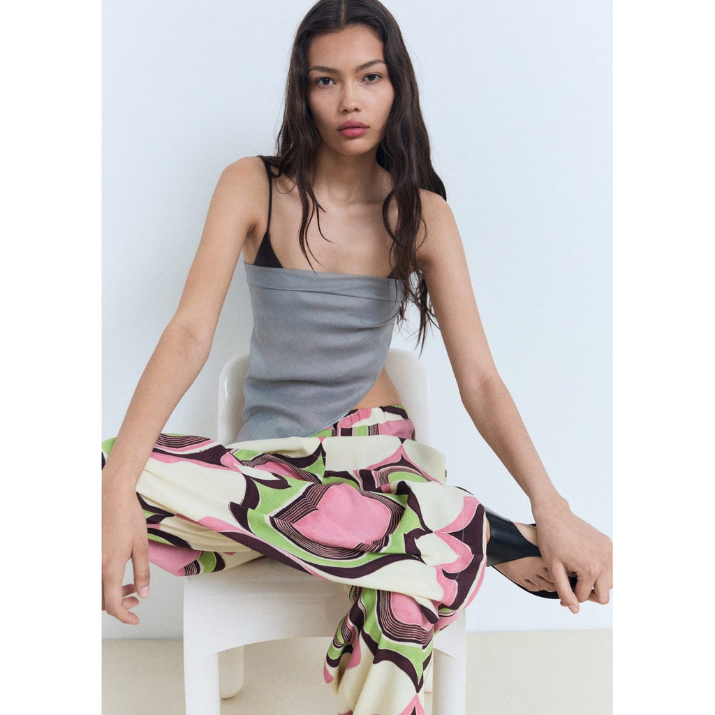 Pantalon Imprimé Géométrique