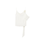 Top Drapé Détail Fleur