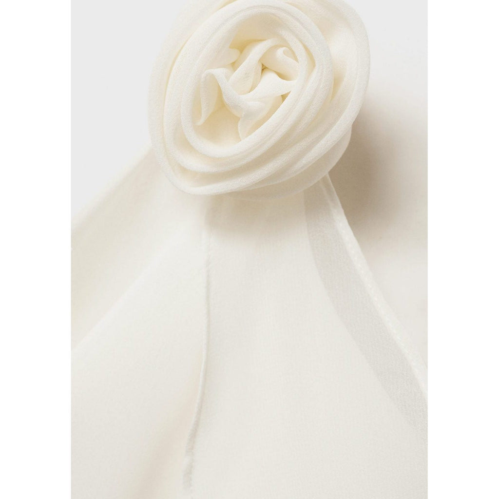 Top Drapé Détail Fleur