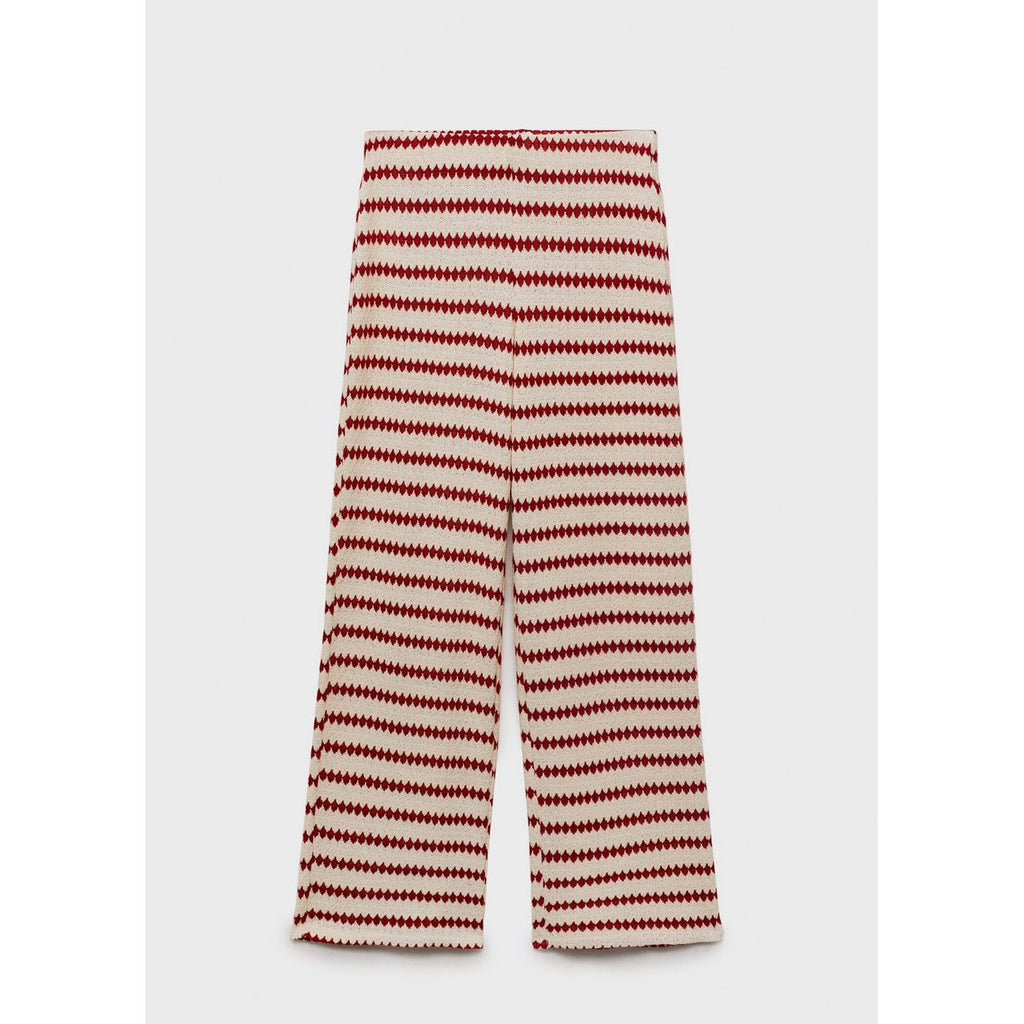 Pantalon Maille En Imprimé Géométrique