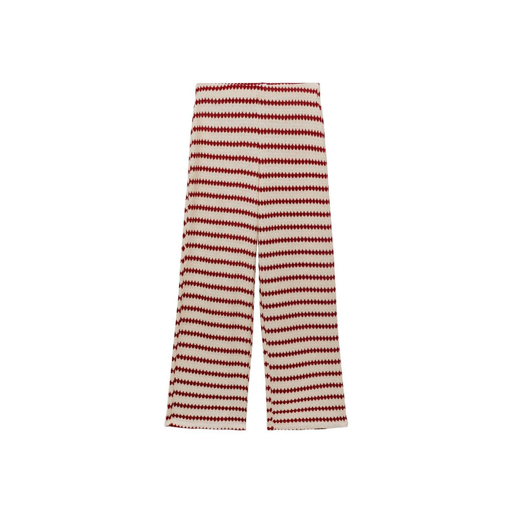 Pantalon Maille En Imprimé Géométrique