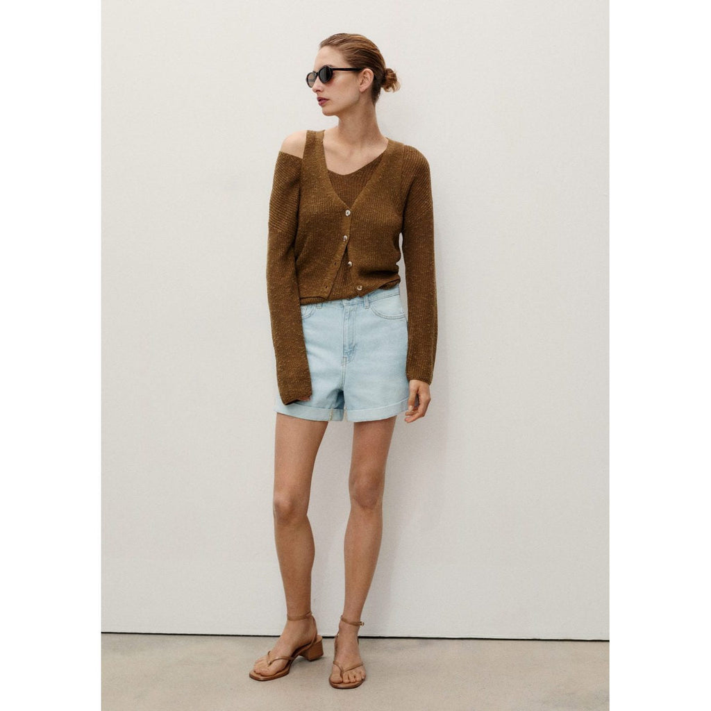 Short En Jean Taille Haute Coupe Mom