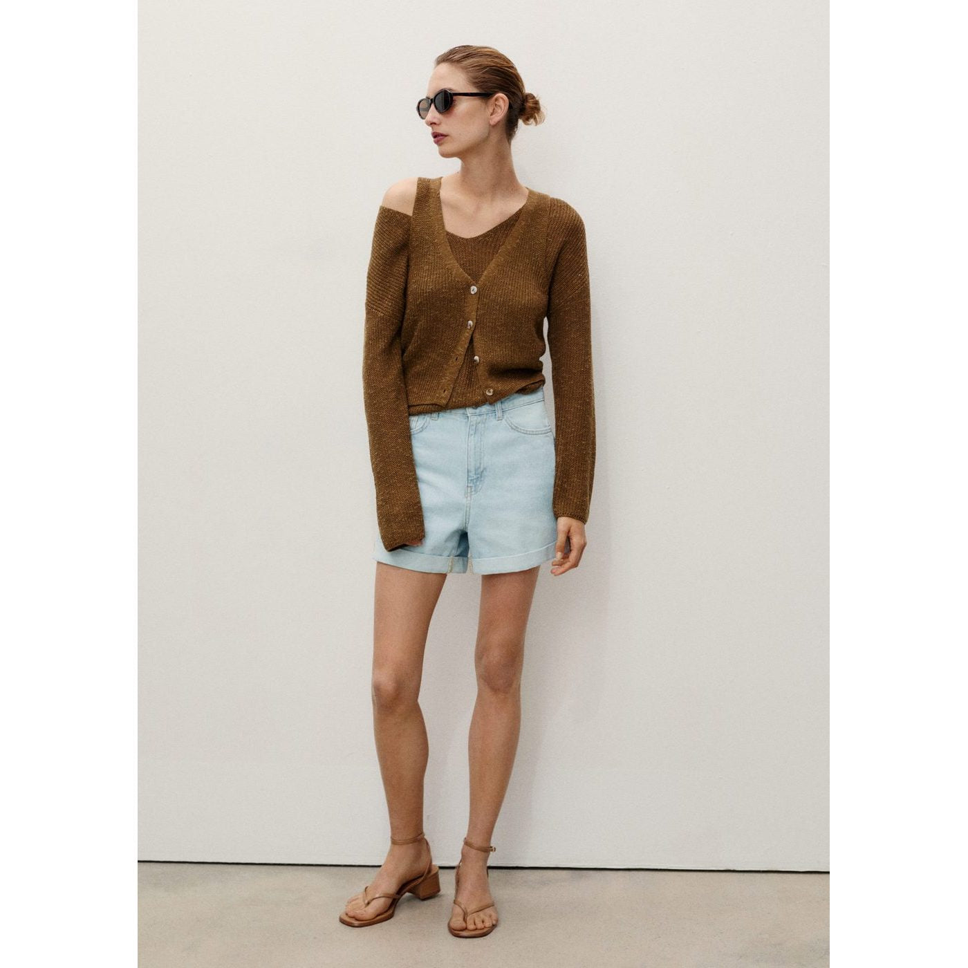 Short En Jean Taille Haute Coupe Mom