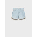Short En Jean Taille Haute Coupe Mom
