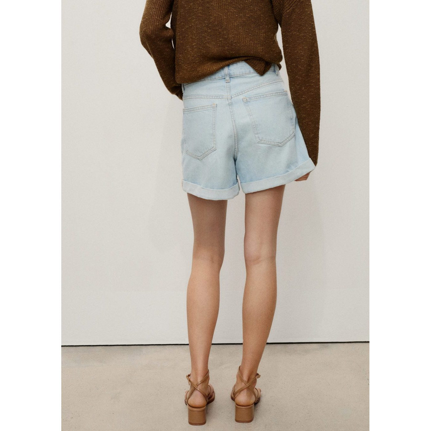 Short En Jean Taille Haute Coupe Mom