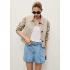 Short En Jean Paperbag Avec Ceinture