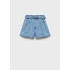 Short En Jean Paperbag Avec Ceinture