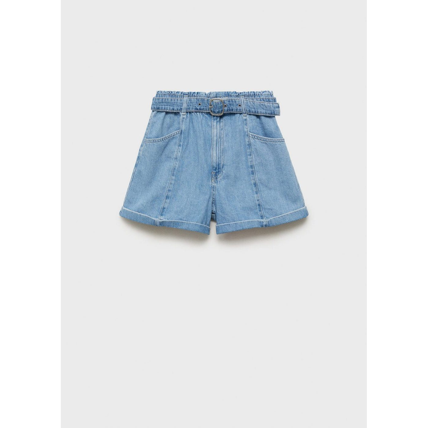 Short En Jean Paperbag Avec Ceinture