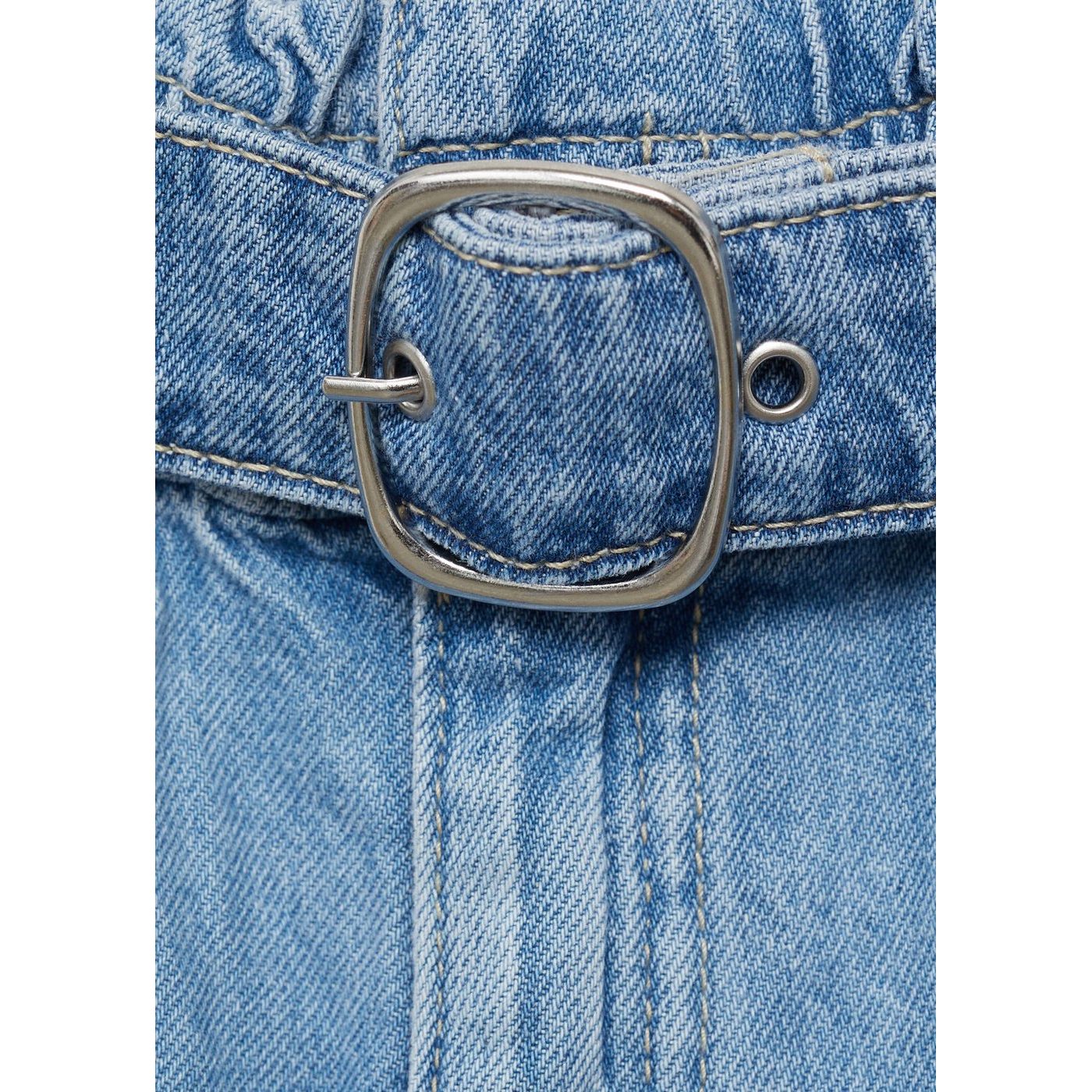 Short En Jean Paperbag Avec Ceinture
