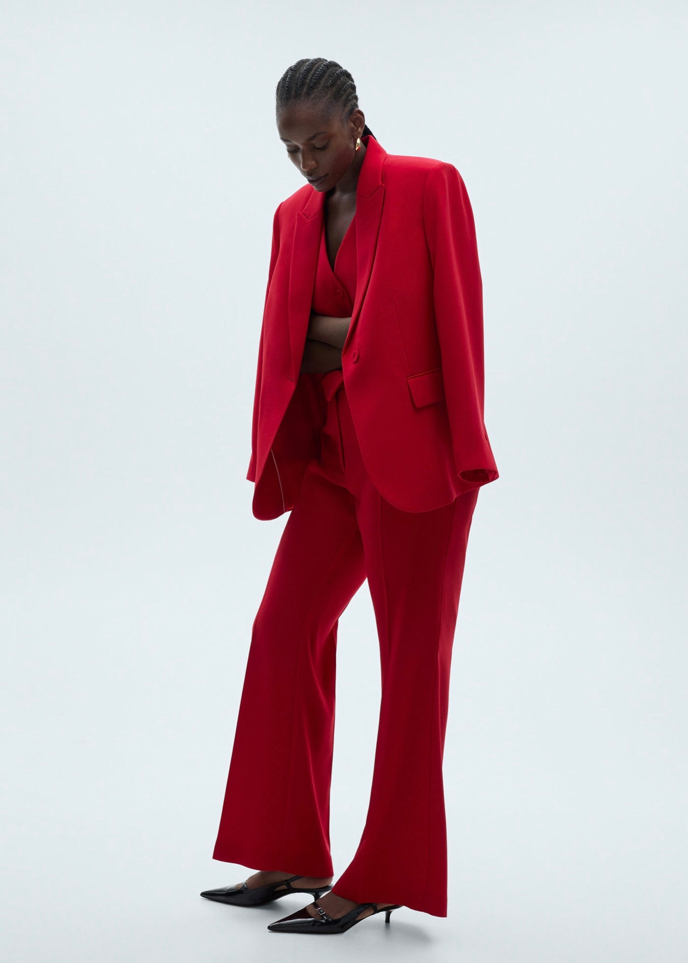 Wideleg Suit Trousers