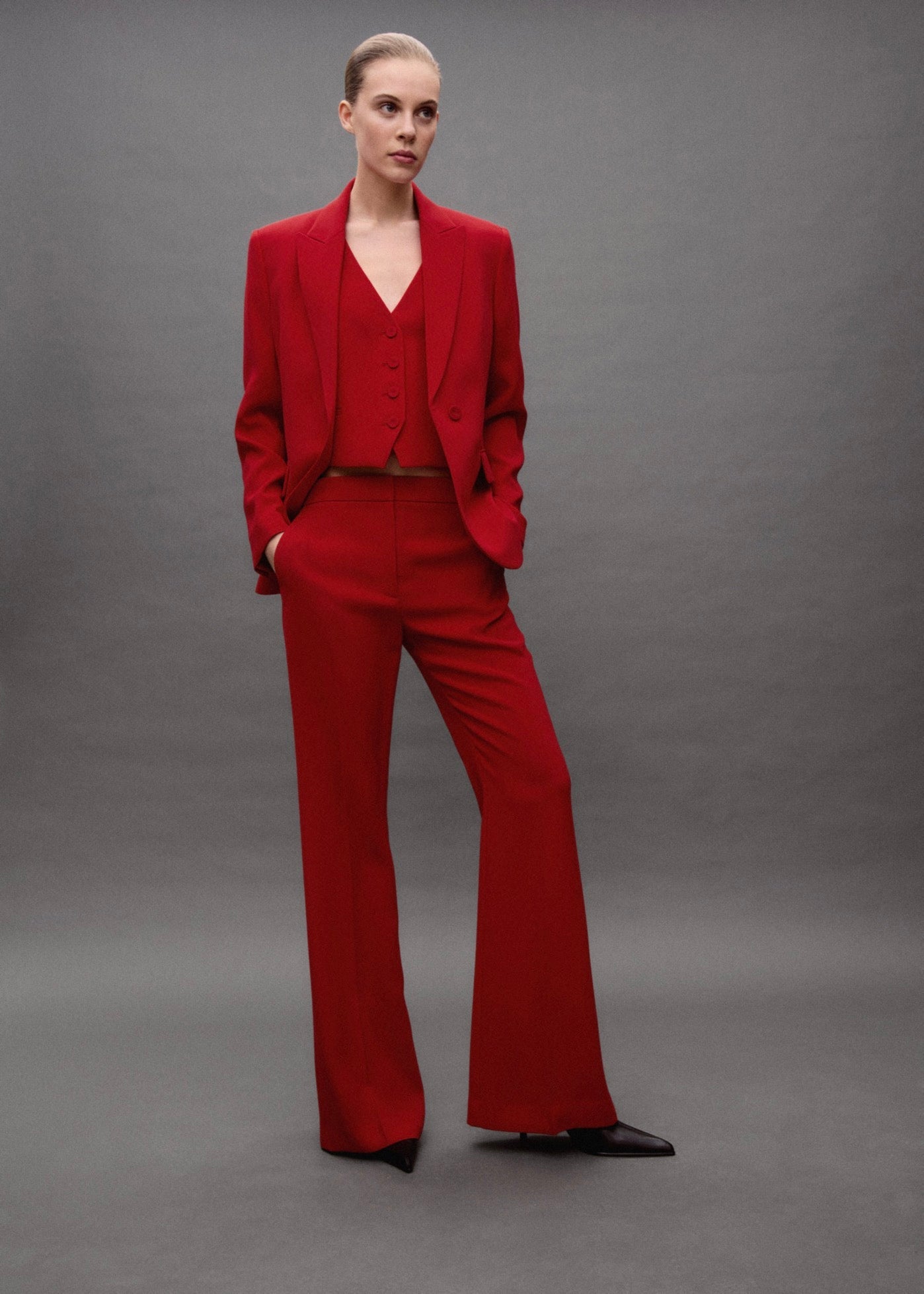 Wideleg Suit Trousers