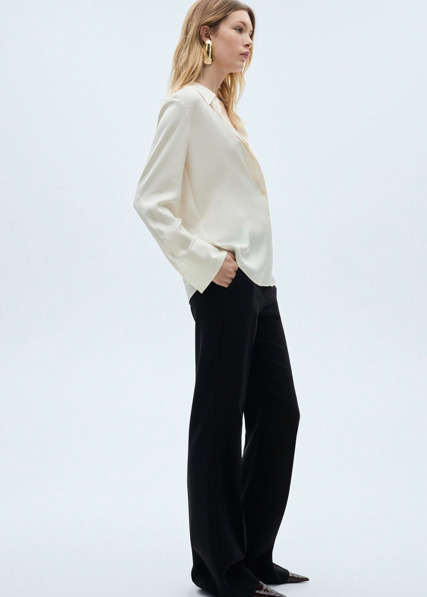 Wideleg Suit Trousers