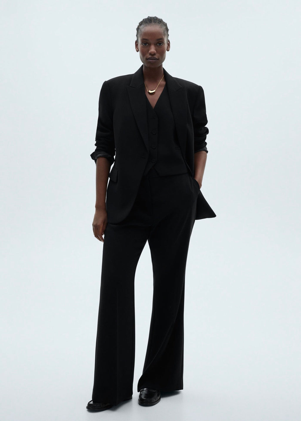 Wideleg Suit Trousers