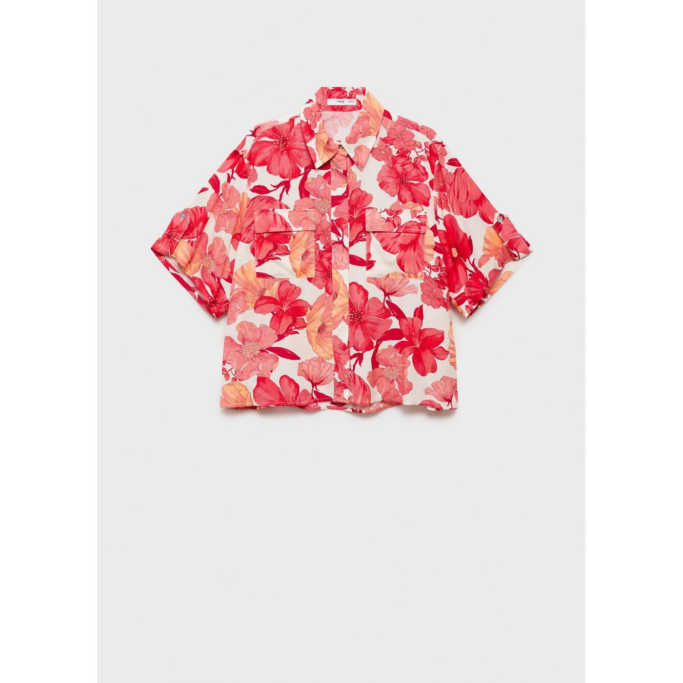 Chemise Poches En Imprimé Fleuri