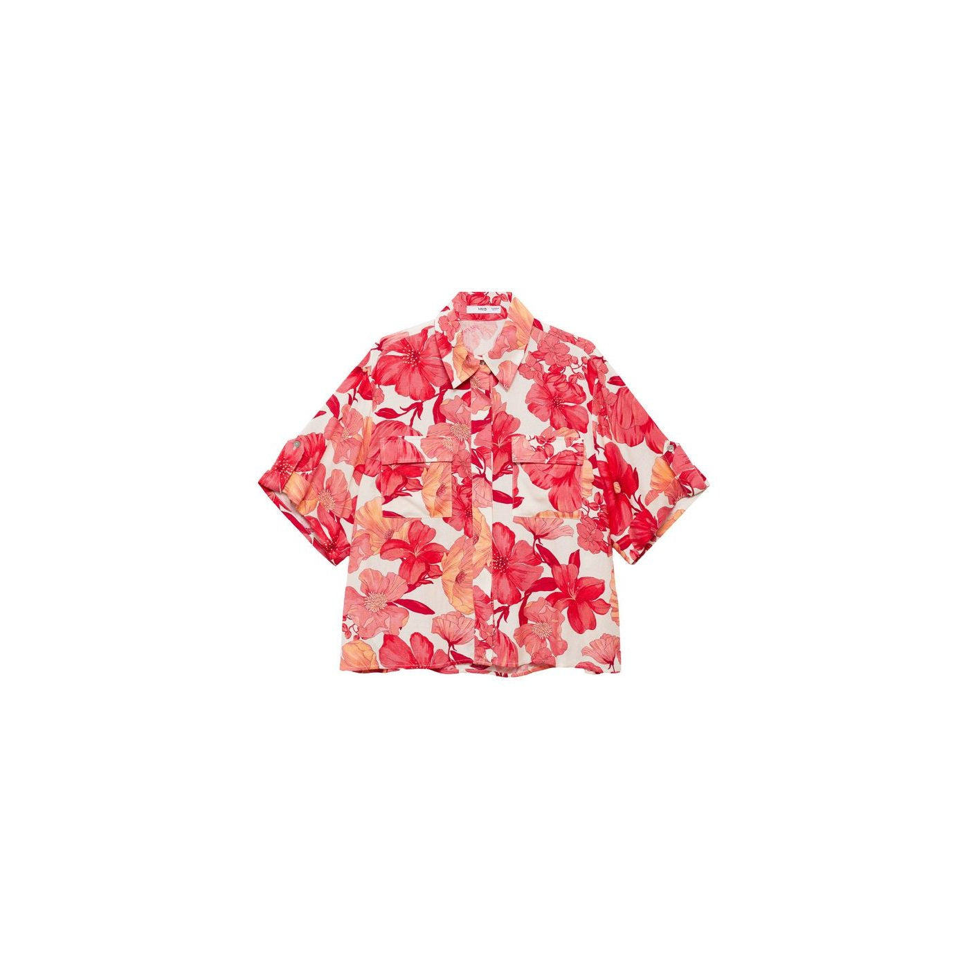 Chemise Poches En Imprimé Fleuri