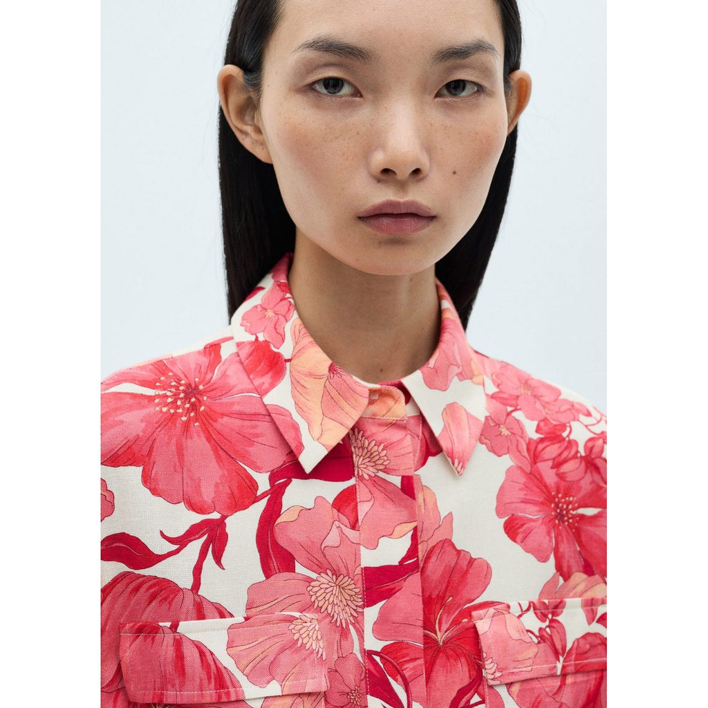 Chemise Poches En Imprimé Fleuri