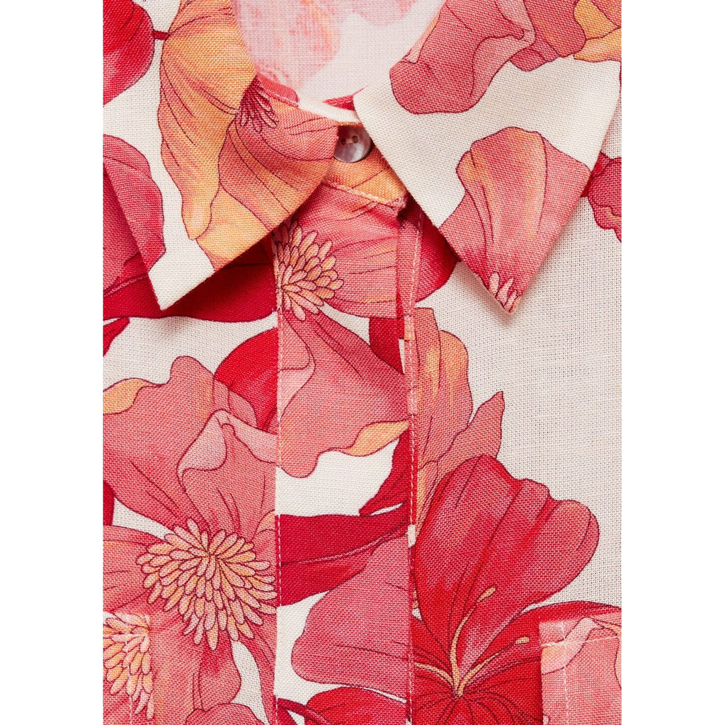 Chemise Poches En Imprimé Fleuri