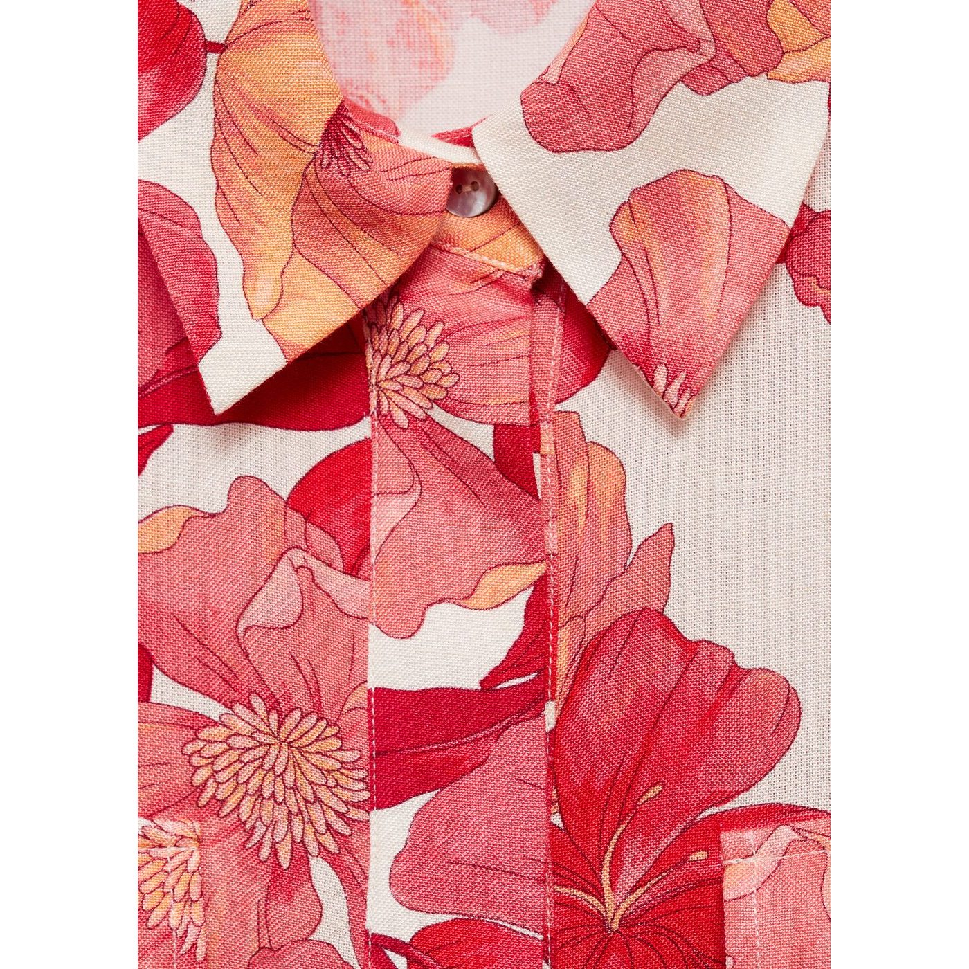 Chemise Poches En Imprimé Fleuri
